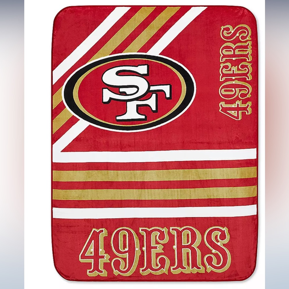 NFL 49ers Red and Gold Blanket